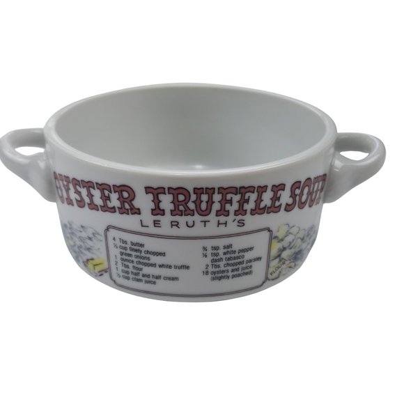 LJungberg Collection Le Ruth's Oyster Truffle Soup Recipe Two Handled Gumbo Bowl - Picture 1 of 8
